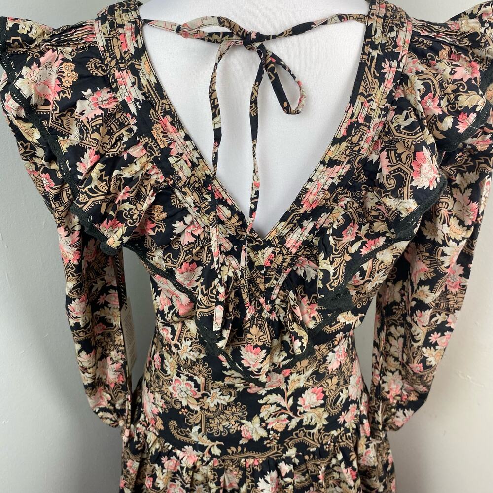 St. Roche Belladonna Floral Hatfield Mini Dress Size 2 $370 Organic Cotton - Picture 10 of 14